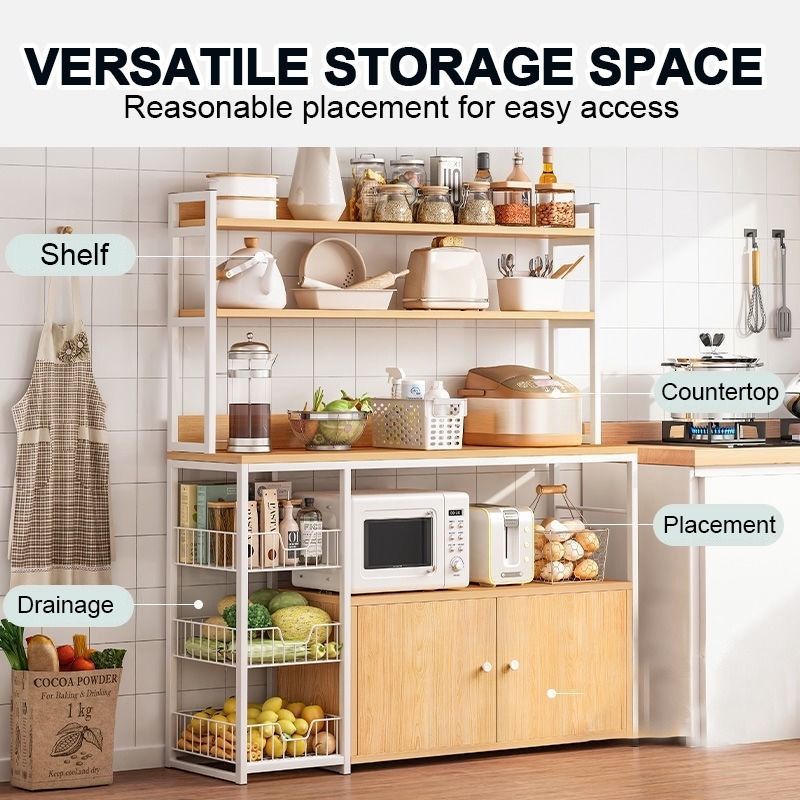 Extra Large Kitchen Rack Storage Organizer Holder Shelf Floor-standing ...