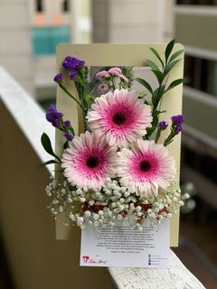 Gerbera Bloom Box/Fresh Flowers/Birthday/Anniversary/Graduation/Proposal/Grand Opening/Free Delivery