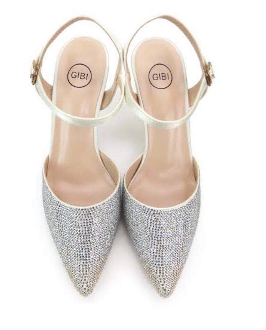 Gibi Silver Diamante Stiletto Heel, Women's Fashion, Footwear, Heels on
