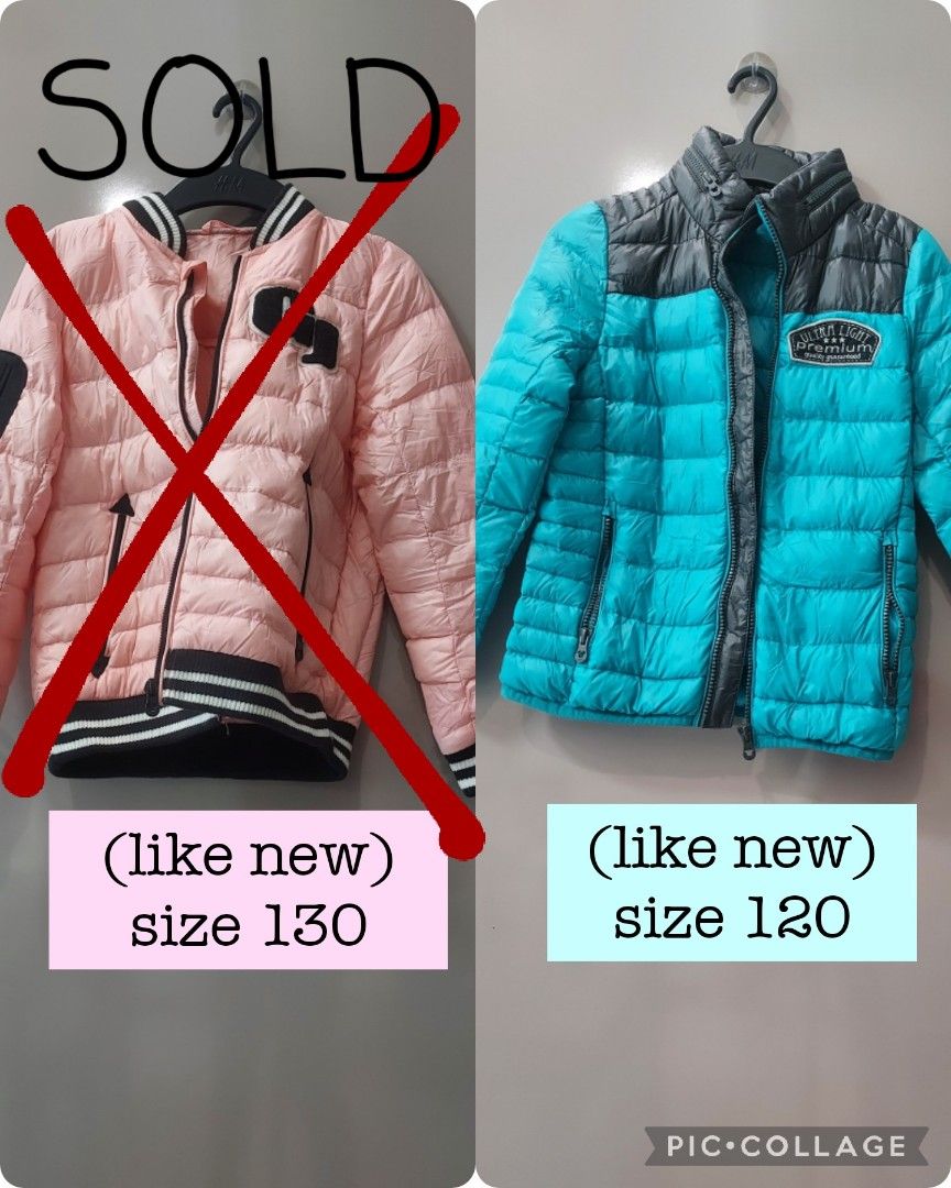 Giordano junior down jackets only turquoise available NOTE listed price is for each jacket