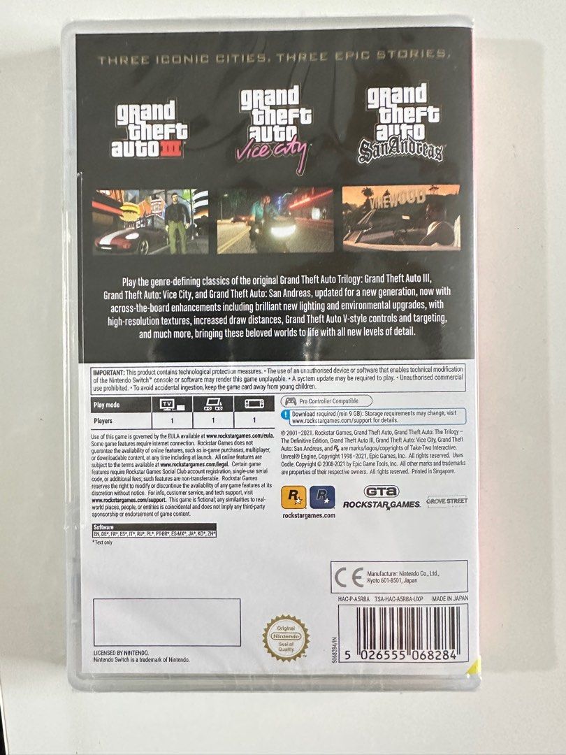 Grand Theft Auto (Switch), Video Gaming, Video Games, Nintendo on Carousell