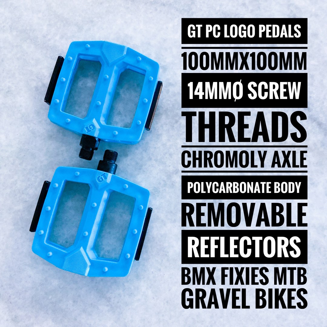 Gt pc top logo bmx pedals
