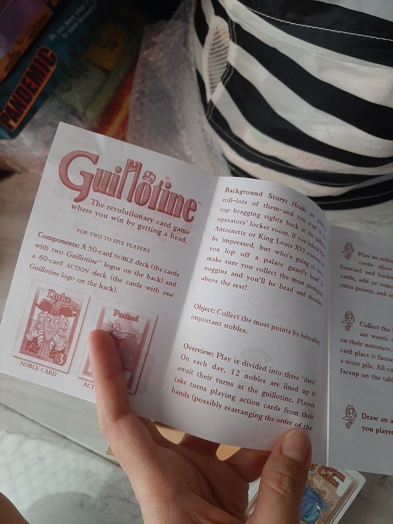 Guillotine card game, Toys & Collectibles, Permainan Papan & Kartu di