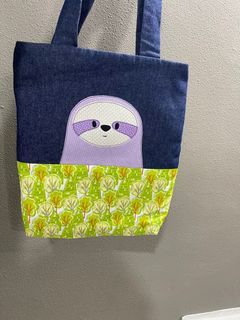Handmade Quilted bag Sloth