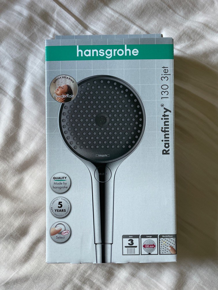Hansgrohe Rainfinity 130 3jet EcoSmart Shower Head, Furniture & Home