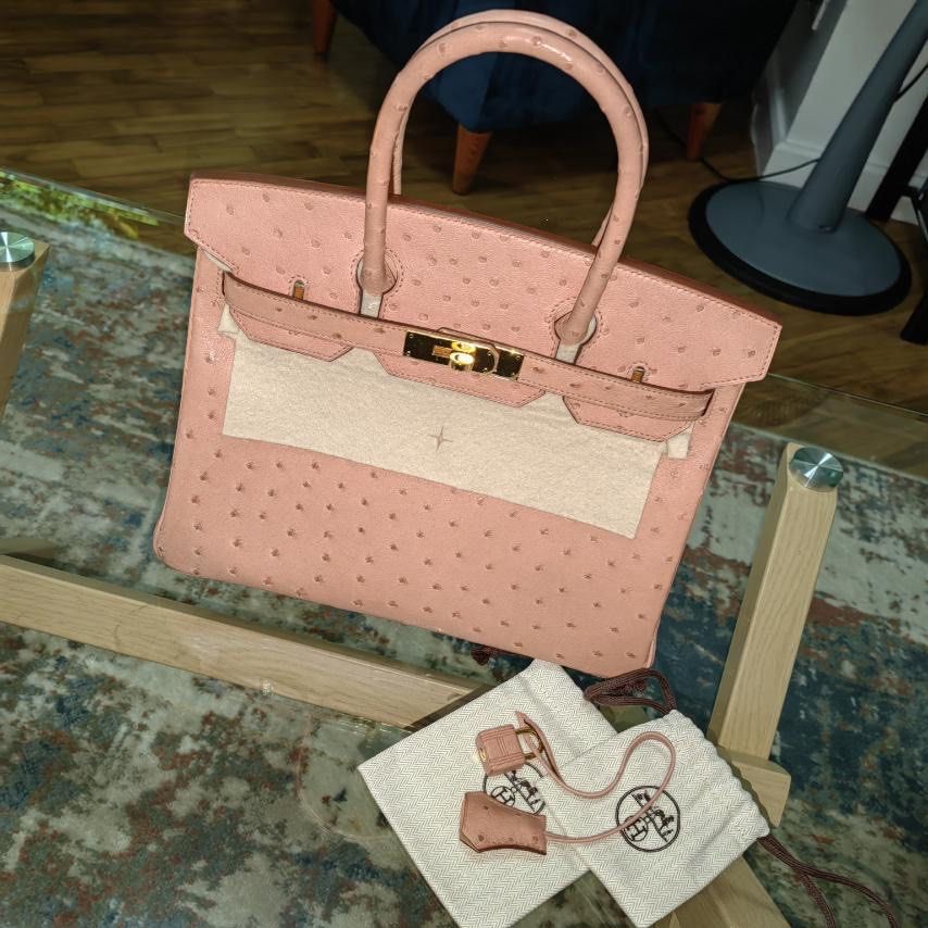 Hermes birkin 25 in nude pink, Luxury, Bags & Wallets on Carousell