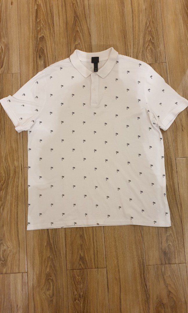 H&M White Palm Trees Shirt Large Still selling on HM stores, Men's ...