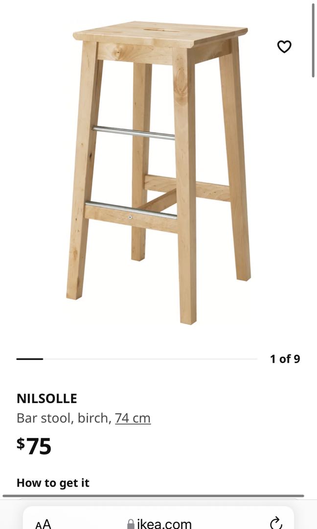 Ikea bar stool, Furniture & Home Living, Furniture, Chairs on Carousell
