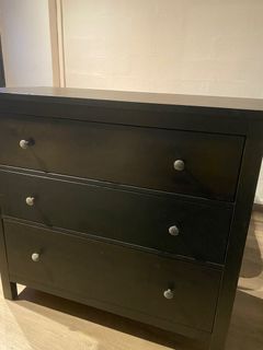 IKEA HEMNES Dresser (Chest of 3 drawers), Black-Brown