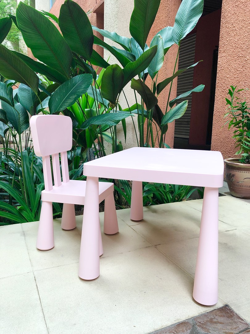 Ikea MAMMUT kids table chair SET Furniture Home Living