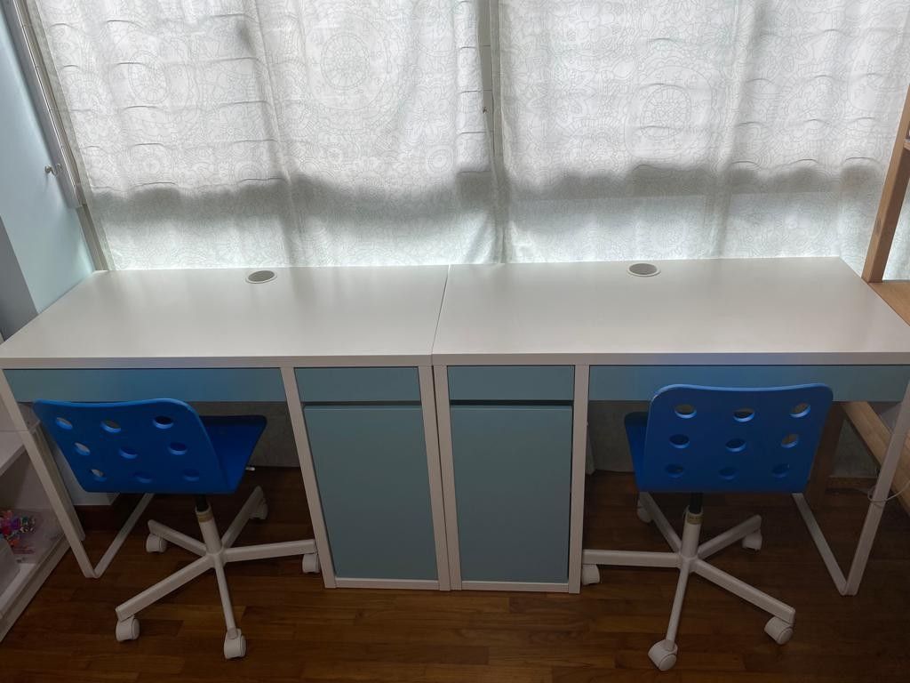 IKEA Micke study table and chair, Furniture & Home Living, Furniture