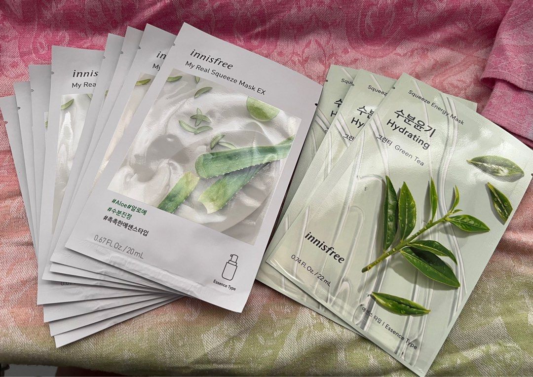 Innisfree My Real Squeeze Mask Ex Aloe / hydrating Green Tea, Beauty