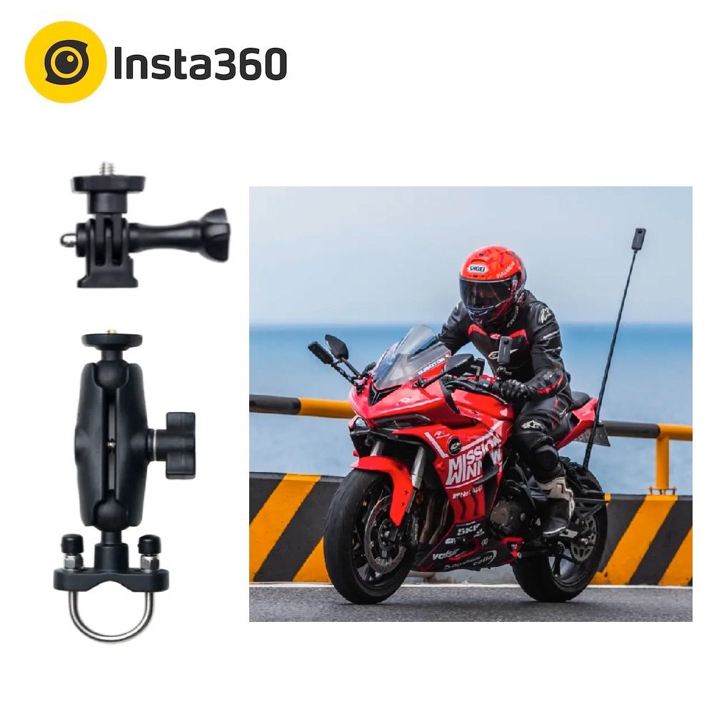 Montura U-Bolt Insta360 para motocicleta compatible con GO2, ONE R, ONE X,  ONE X2, ONE RS