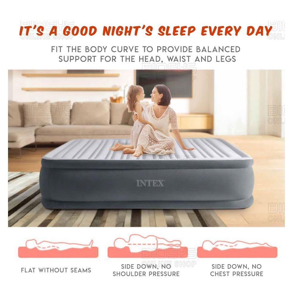 INTEX 1.52 Meter DURA BEAM Inflatable Air Bed Mattress With Build
