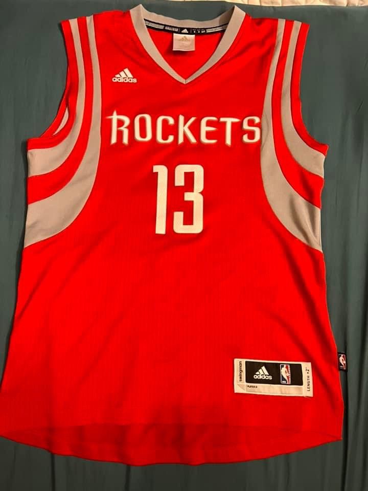 James Harden Red Houston Rockets Adidas Jersey (Size XL)