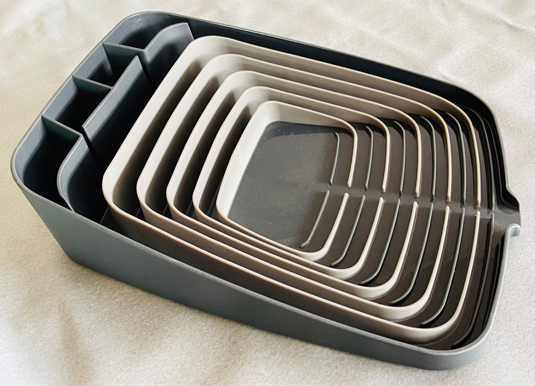 Joseph Joseph Arena SelfDraining Dish Rack, Grey (No Box) for Markdown