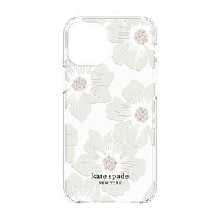 Kate Spade Protective Hardshell Case for iPhone 12 mini Hollyhock Floral Clear