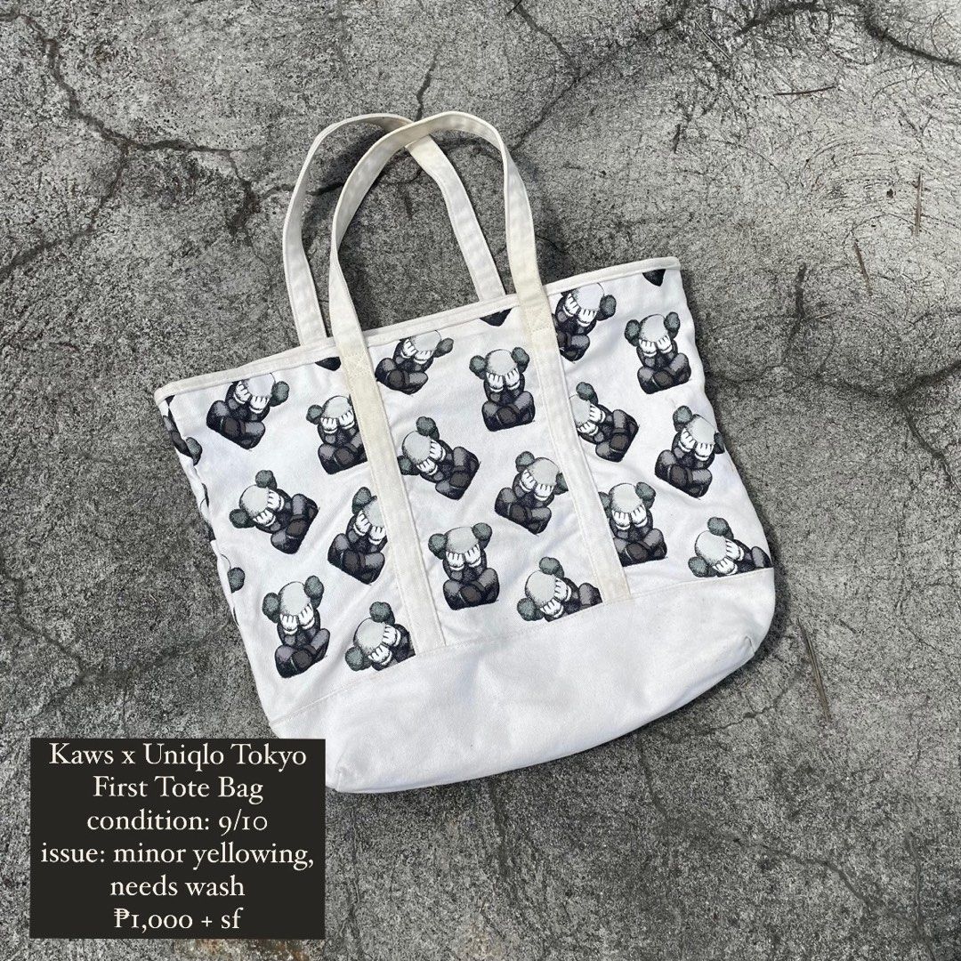 Kaws x Uniqlo Tokyo Exclusive tote bag, Women's Fashion, Bags & Wallets