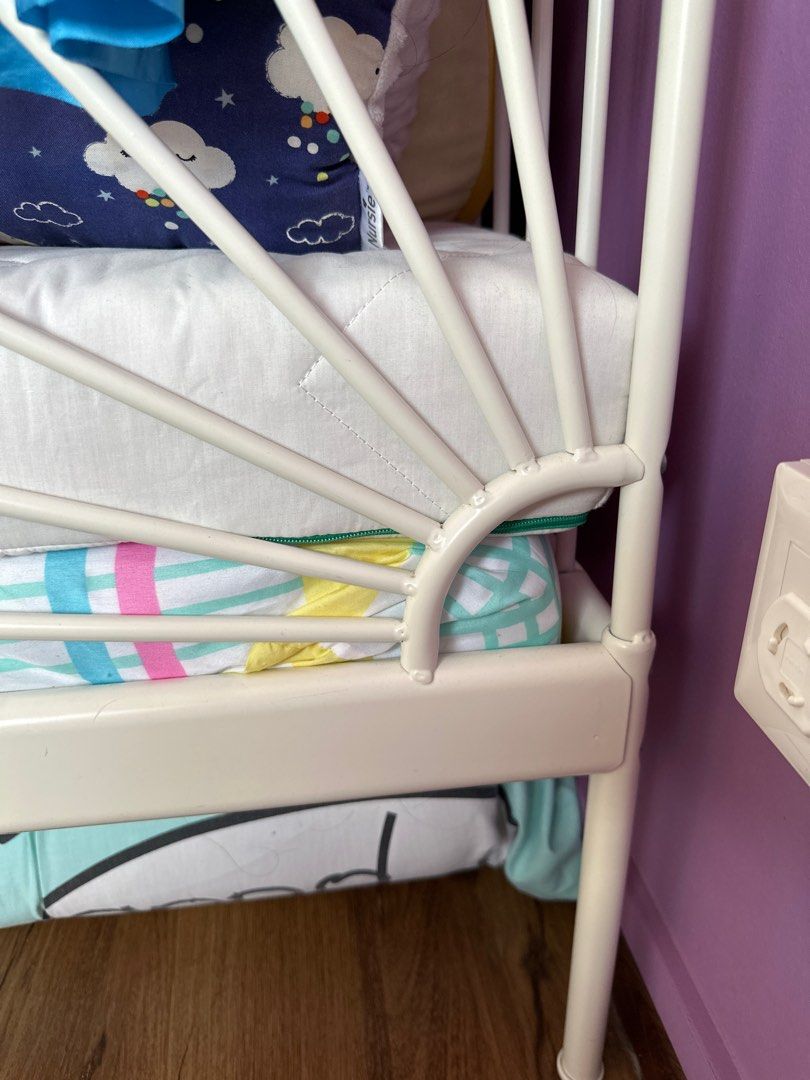 KIDS BED Ikea MINNEN bed frame with VIMSIG mattress, Furniture & Home