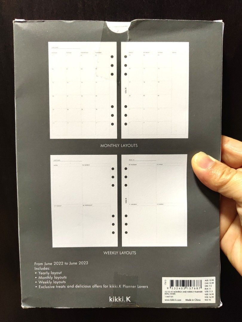 KikkiK 20222023 A5 Planner Diary Refill, Hobbies & Toys, Stationery