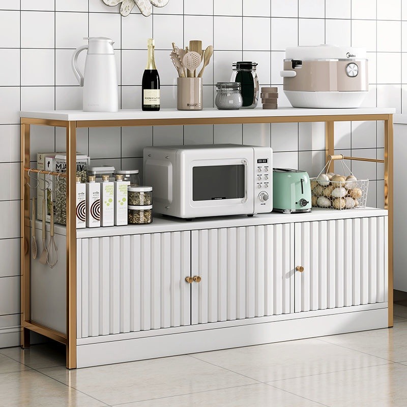 Kitchen storage rack Floor Multi layer microwave oven cabinet Multi ...