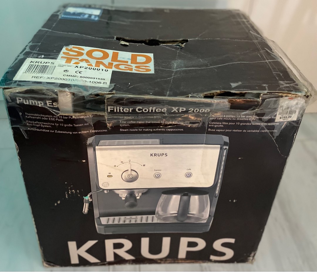 Krups XP2000 Espresso & Cappuccino Maker for 220Volt, 220 Volt Appliances