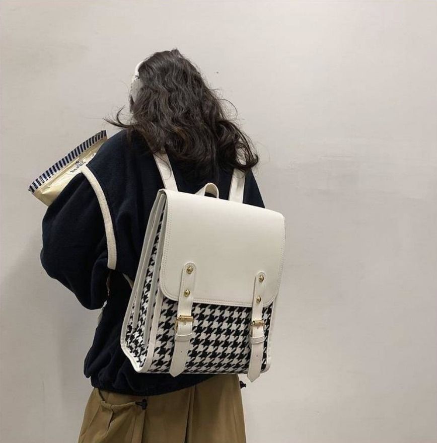 Square backpack deals korean