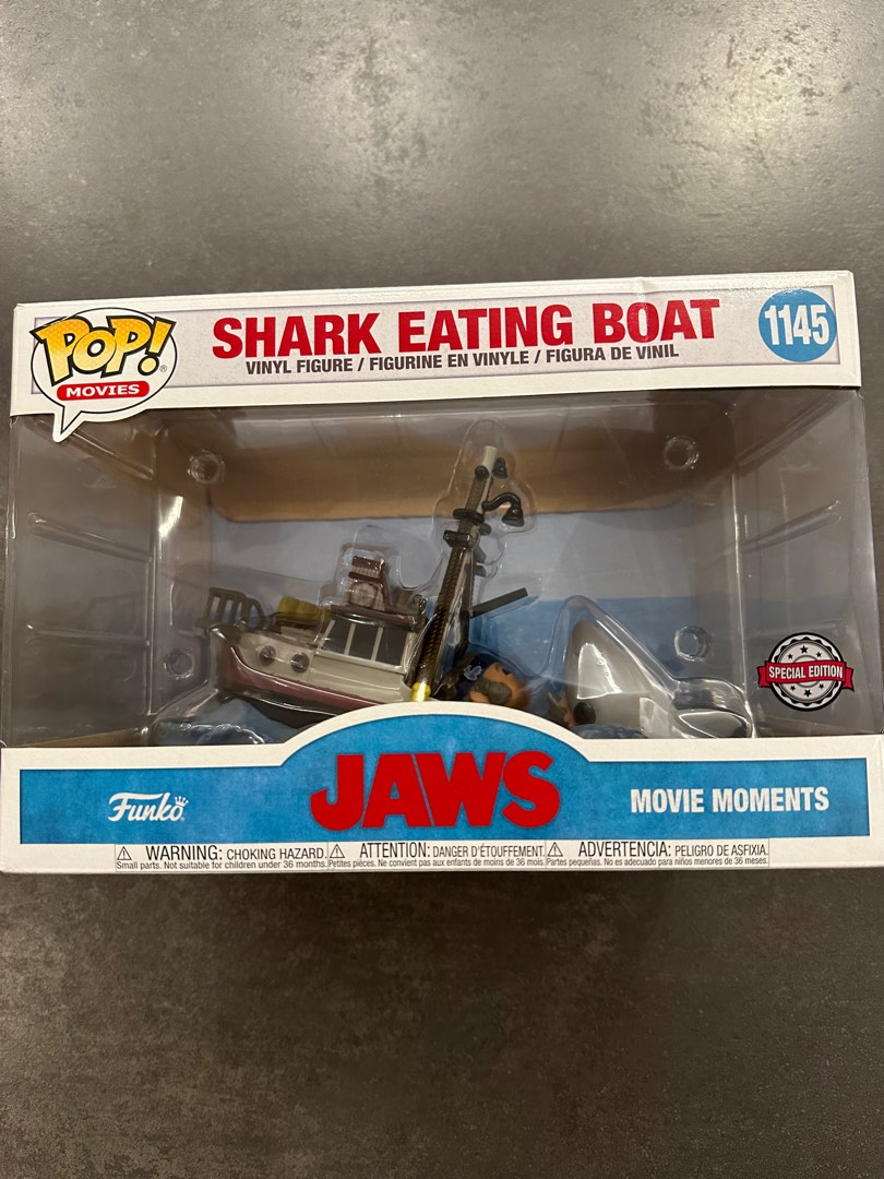 (Last) shark eating boat 大白鯊 1145 jaws 環球影城 Funko pop 擺設, 其他, 其他