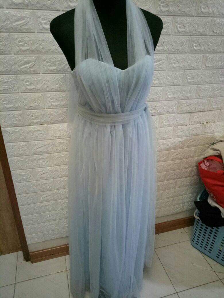 LIGHT BLUE INFINITY DRESS on Carousell