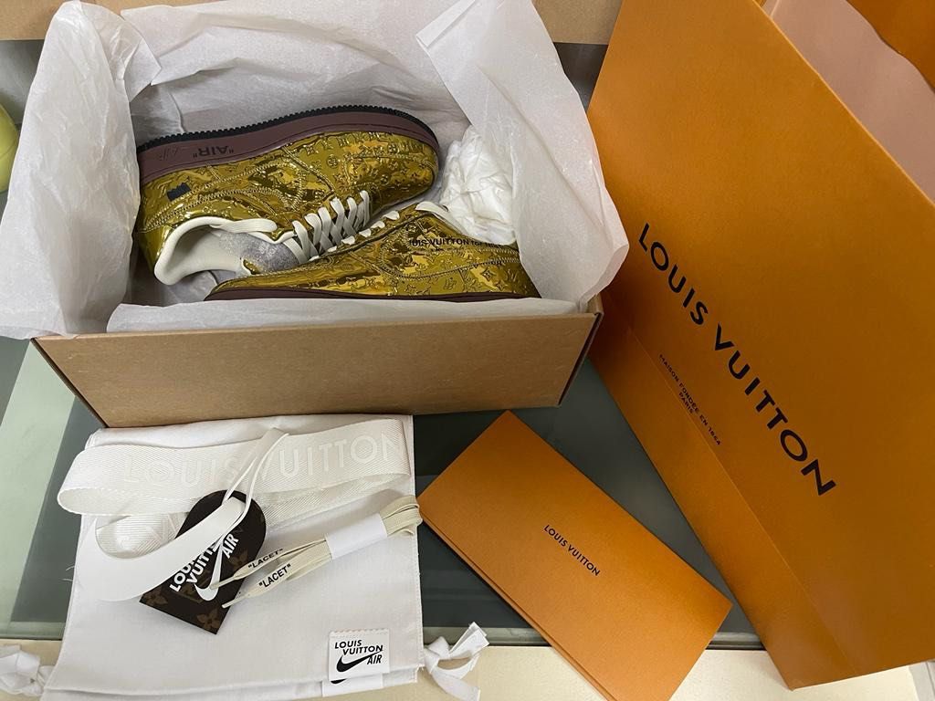 Gold louis vuitton sneakers new arrivals