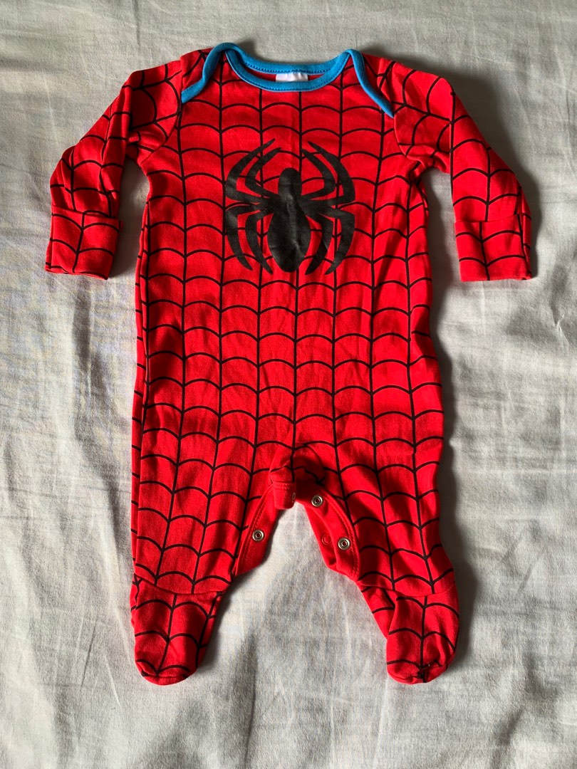 Marvel SpiderMan Onesie Jumpsuit Pajama, Babies & Kids, Babies & Kids