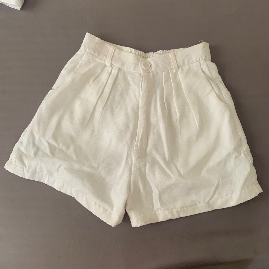 Marli Linen Short, White
