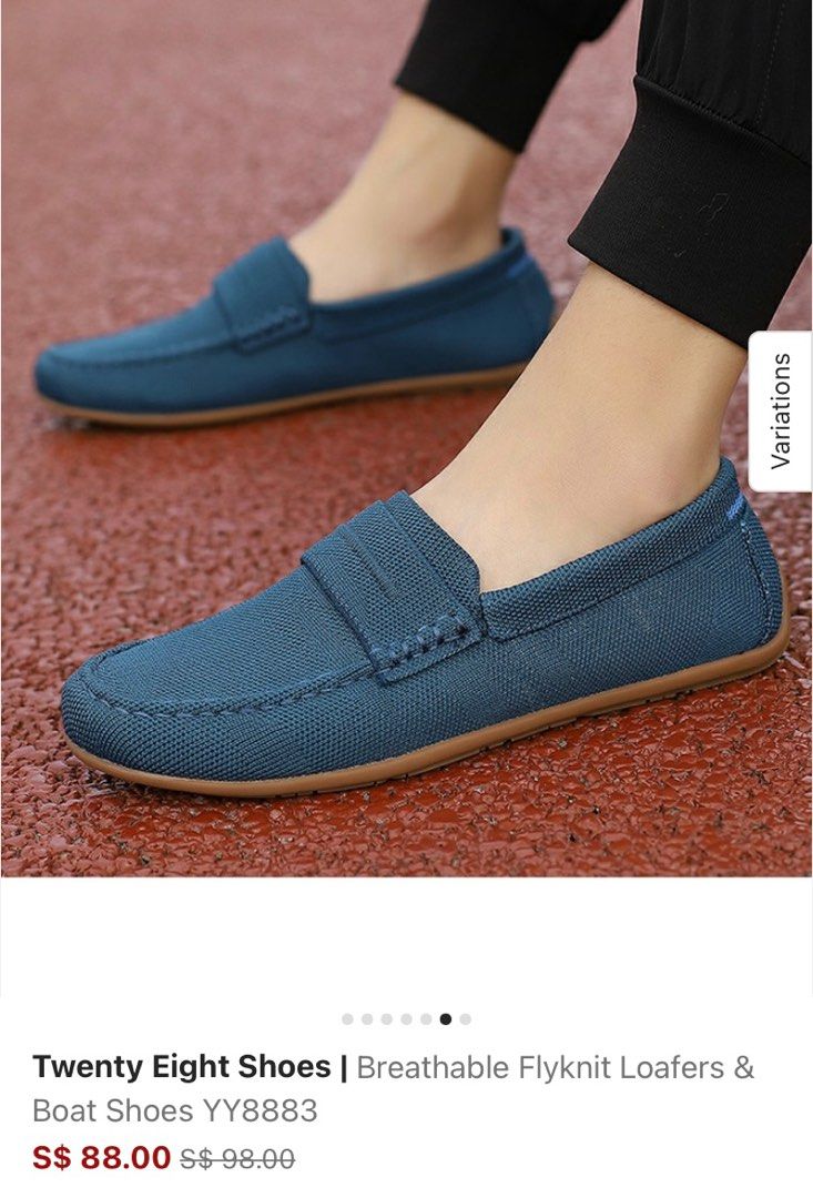 Mens blue loafer sales shoes
