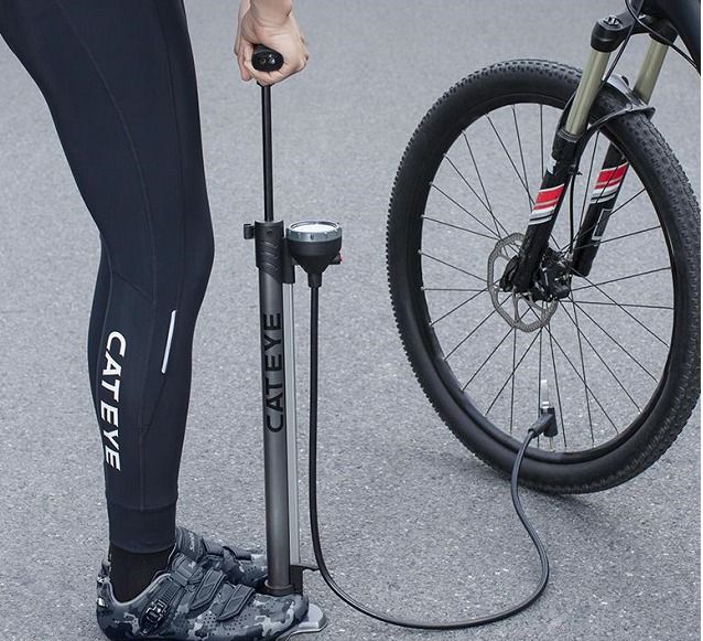 (New) CATEYE Major HP Clever valve Floor Pump 160psi Steel Barrel