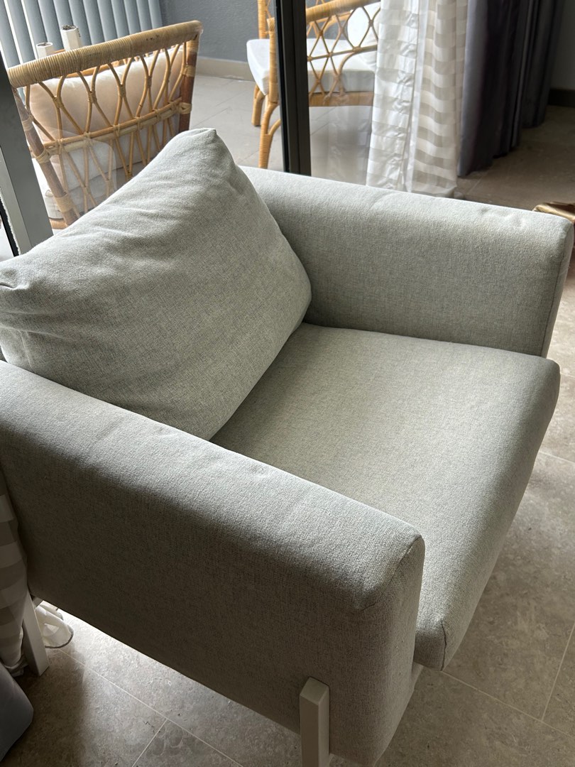 New Single Sofa Nordic style fabric, Furniture & Home Living, Furniture