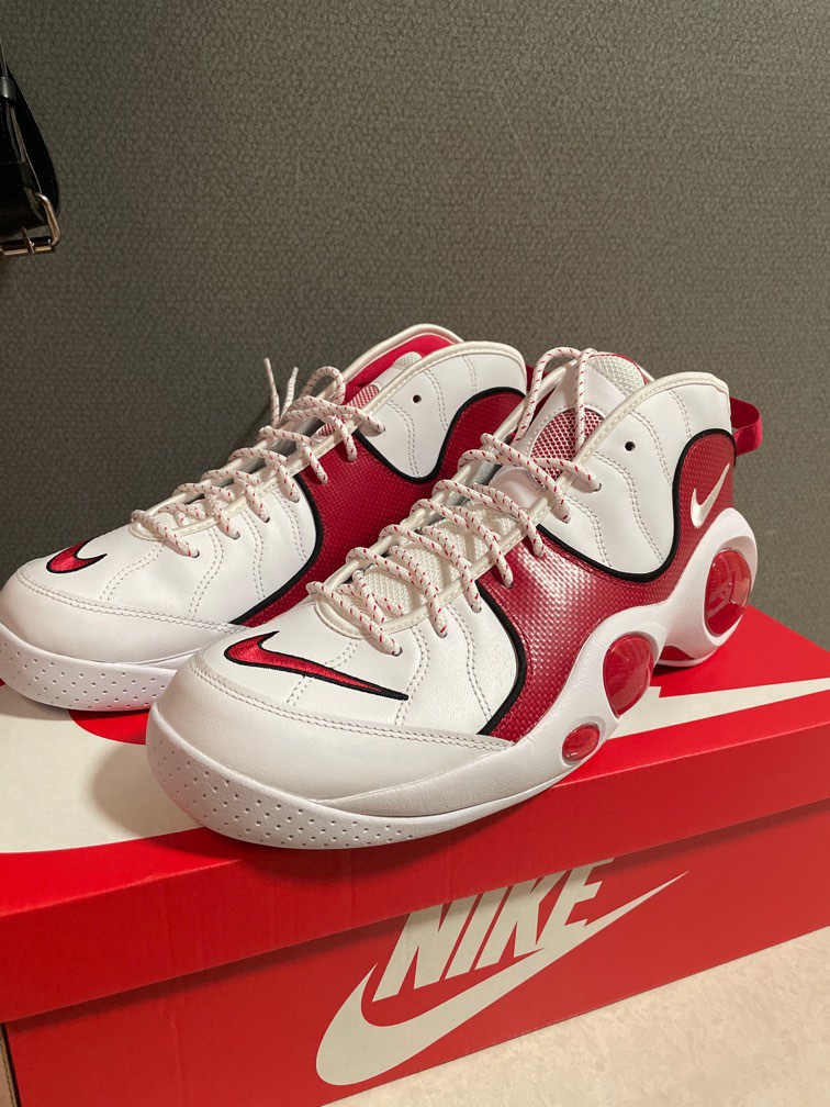 Nike Air Zoom Flight 95 White, True Red, 男裝, 鞋, 波鞋- Carousell