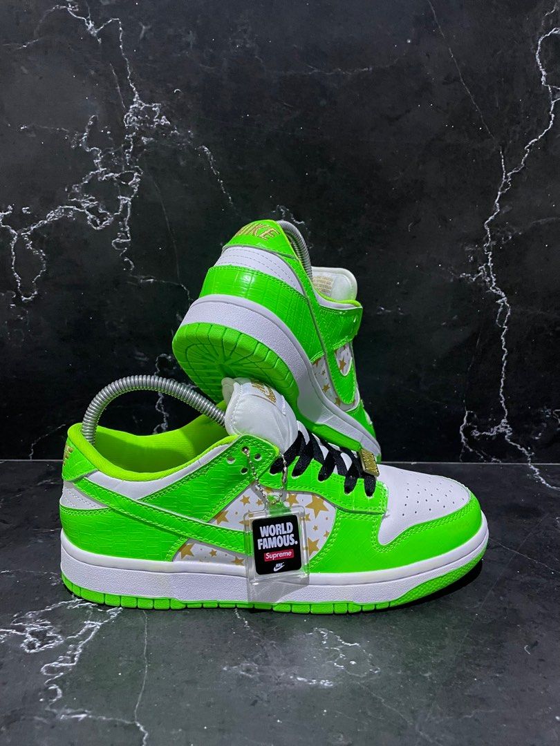 Sepatu Nike SB Dunk Low Supreme Mean Green made in Vietnam size US