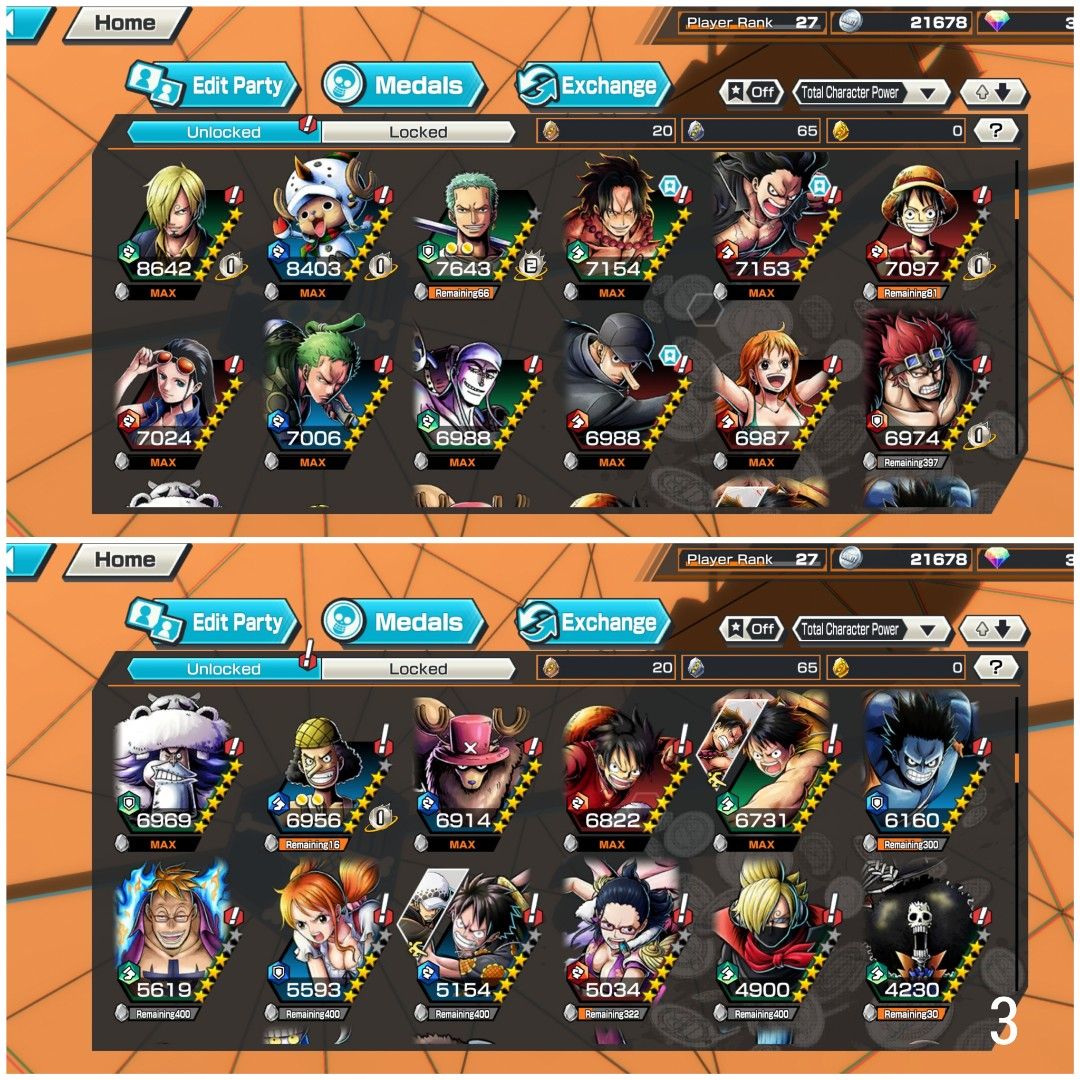 Very Rare* One Piece bounty rush account for sale MANY Characters - EpicNPC