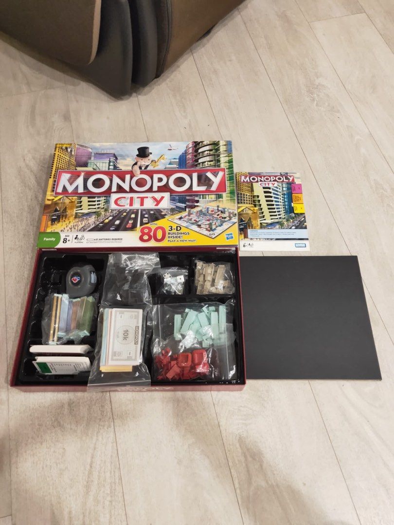 ORIGINAL HASBRO MONOPOLY City Board Game Box Authentic / 80 3D