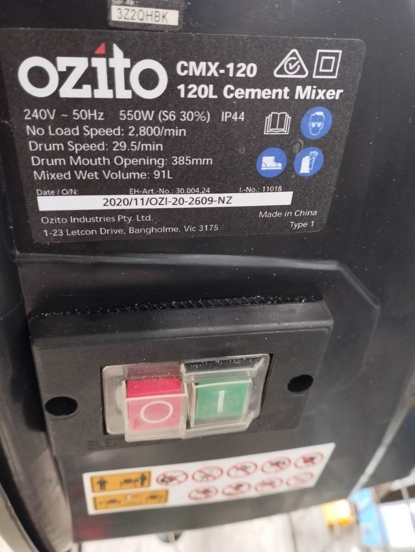 Ozito Cement Mixer, Commercial & Industrial, Construction & Building