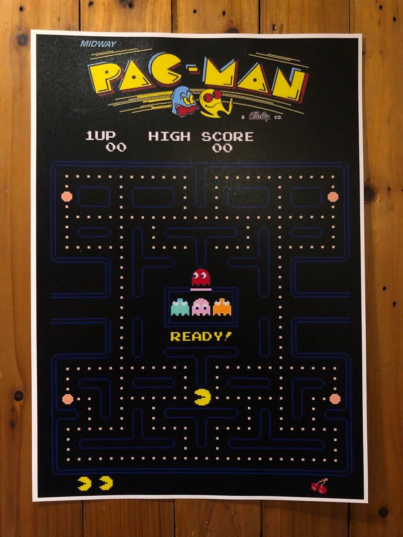 Pac-Man Pacman Retro Vintage Classic Movie Cartoon Poster, Hobbies ...