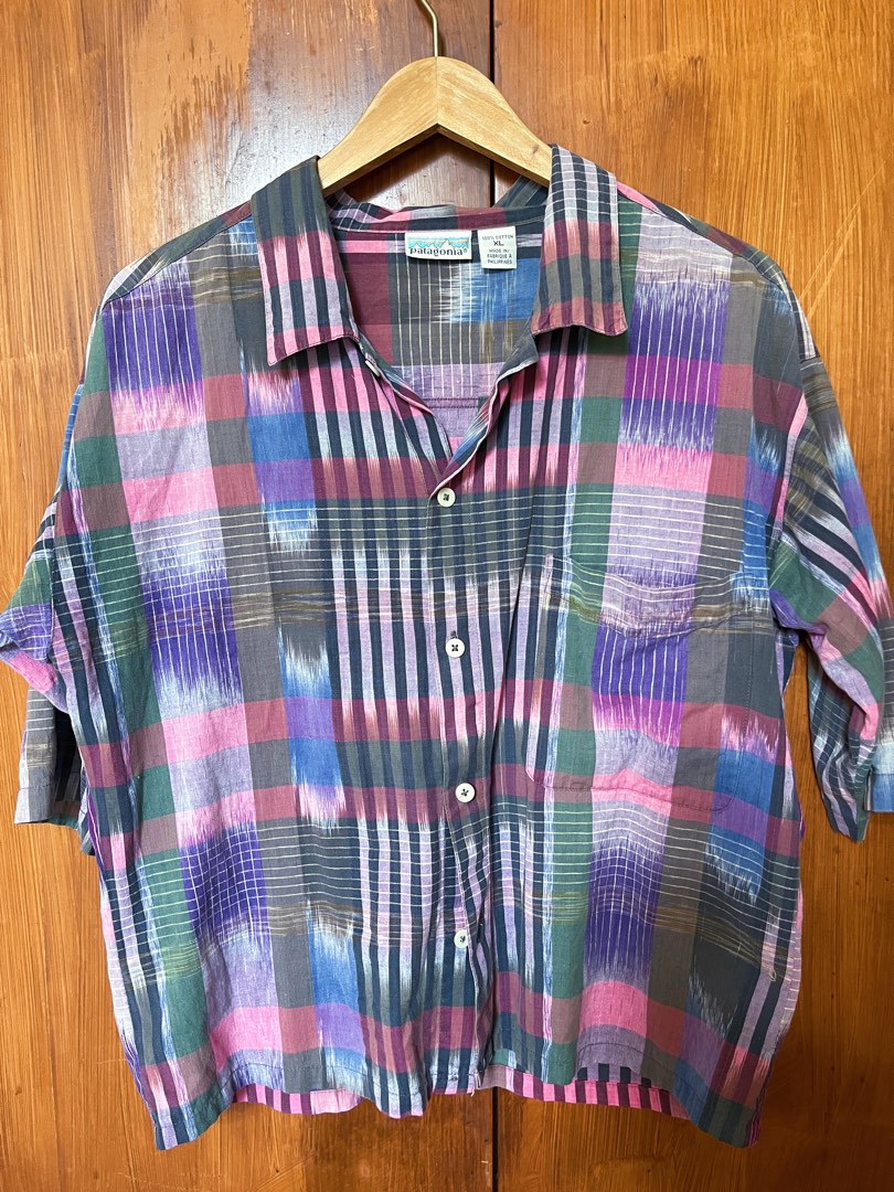 Patagonia ikat purple madras shirt, Men's Fashion, Tops & Sets, Formal ...