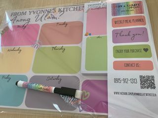 Personalized A4 Size Magnetic Meal Planner