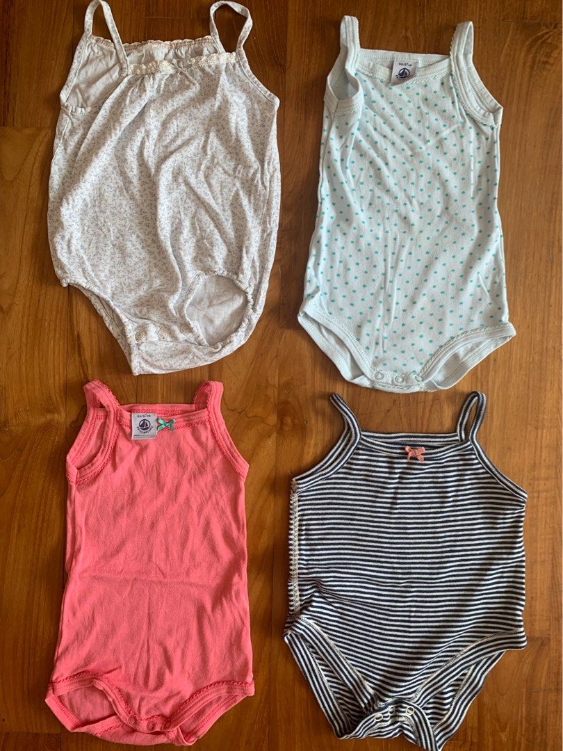 Petit Bateau Next Marks Spencer Baby Girl Bodysuits Babygros Babygrows 3 6 months 6 9 months Babies Kids Babies Kids Fashion on Carousell