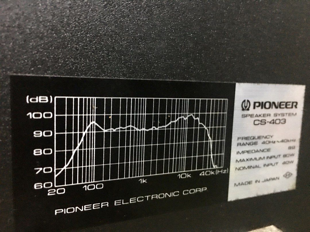 Pioneer CS-403, Audio, Soundbars, Speakers & Amplifiers on Carousell