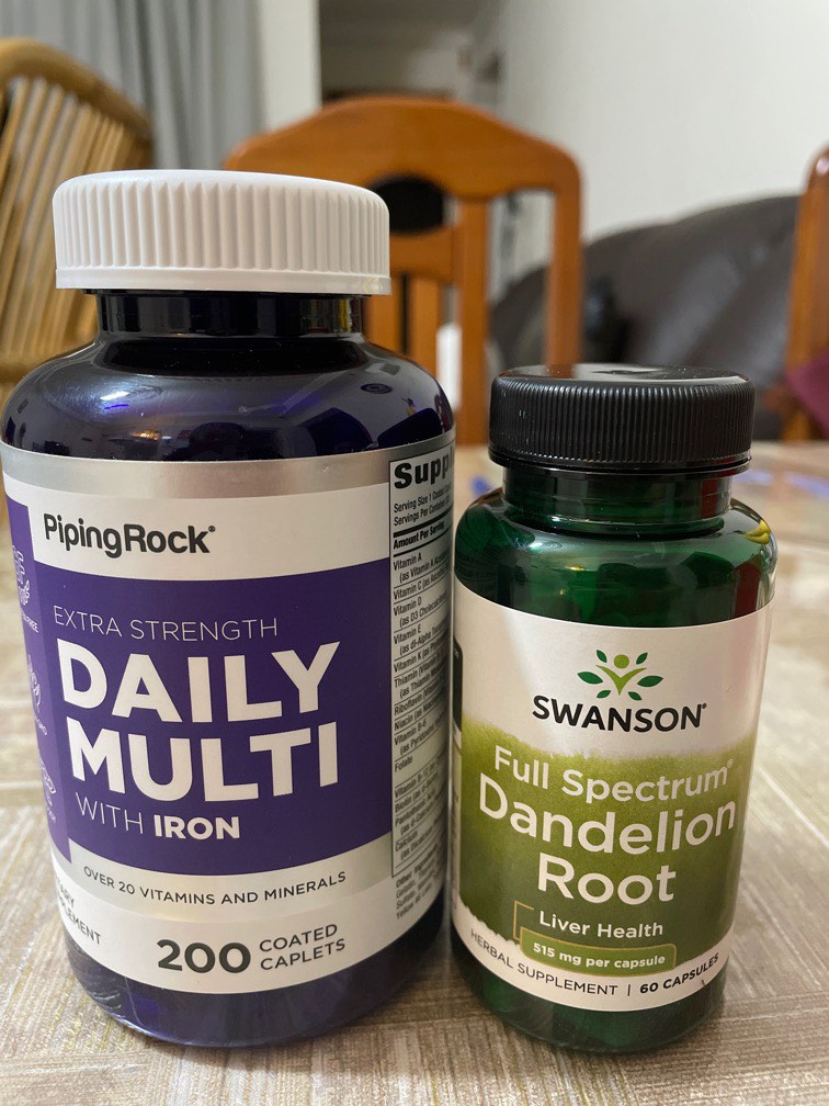 Piping rock multivitamin iron extra strength Swanson dandelion root