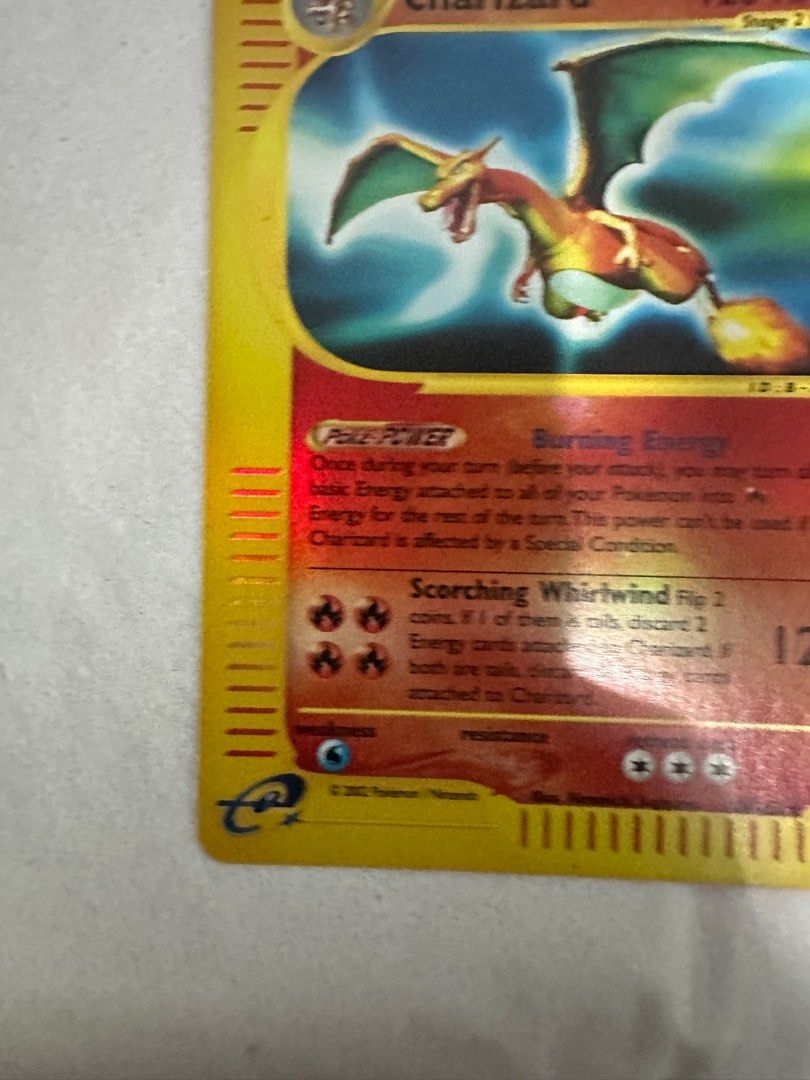Pokémon card Expedition Charizard Reverse Holo 1/2, Hobbies