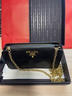 Prada Bandoliera Tessuto Saffiano Nero TU Crossbody (Multi Pochette),  Luxury, Bags & Wallets on Carousell