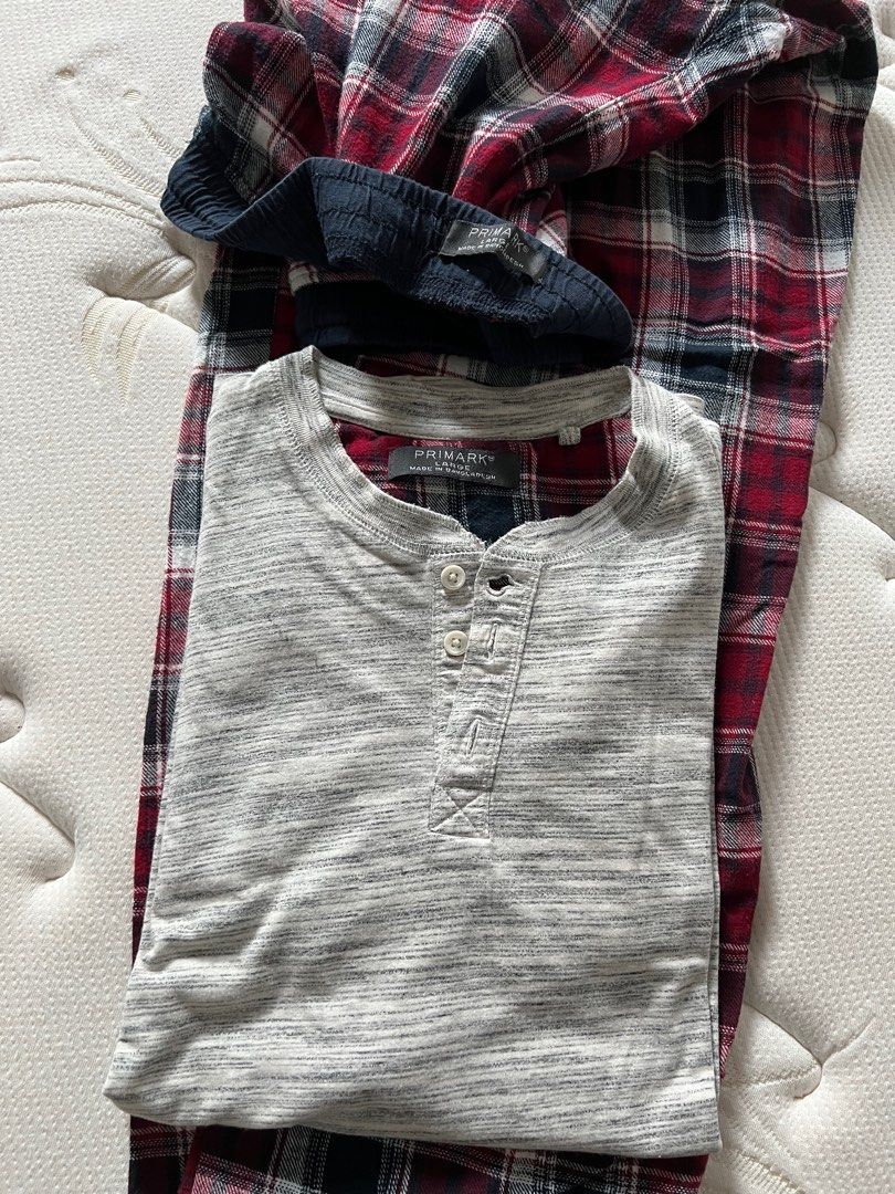 Primark nightsuit set men, Men's Fashion, Tops & Sets, Sleep and