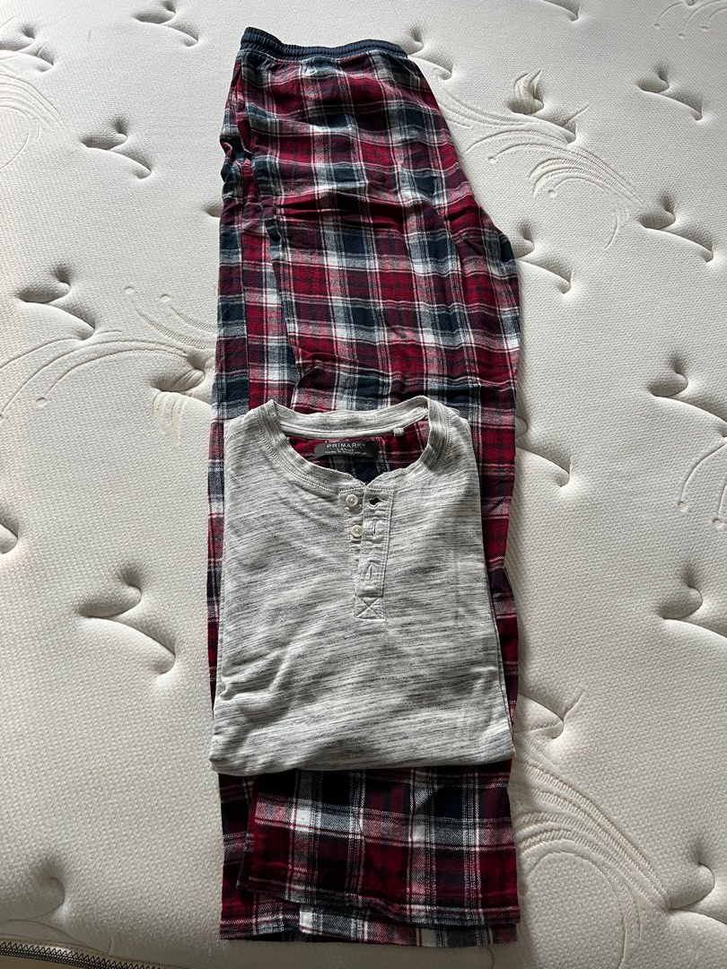 Primark nightsuit set men, Men's Fashion, Tops & Sets, Sleep and